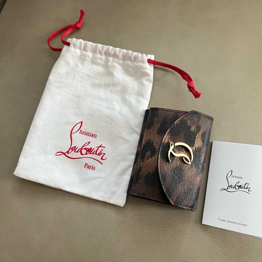 Christian Louboutin Leopard Print Card Holder